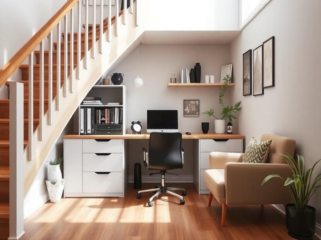 Aménagez un bureau pratique sous l'escalier avec ces 15 idées