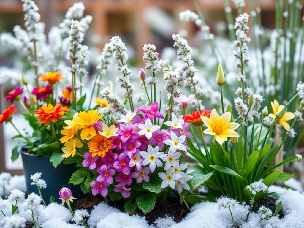 Continuous Containers With Cool Season Flowers