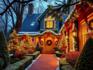 Decorating for Christmas at Ladew Topiary Gardens