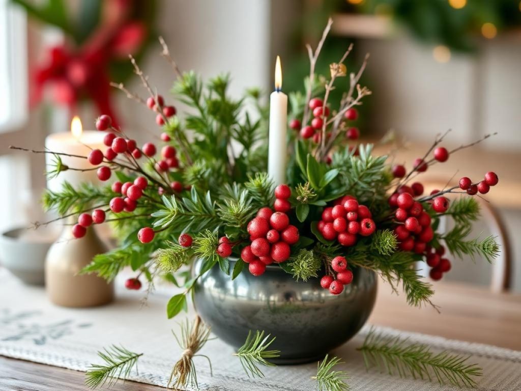 Foraged Seasonal Christmas Arrangements