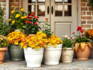 Porch Pots for Instant Fall Color