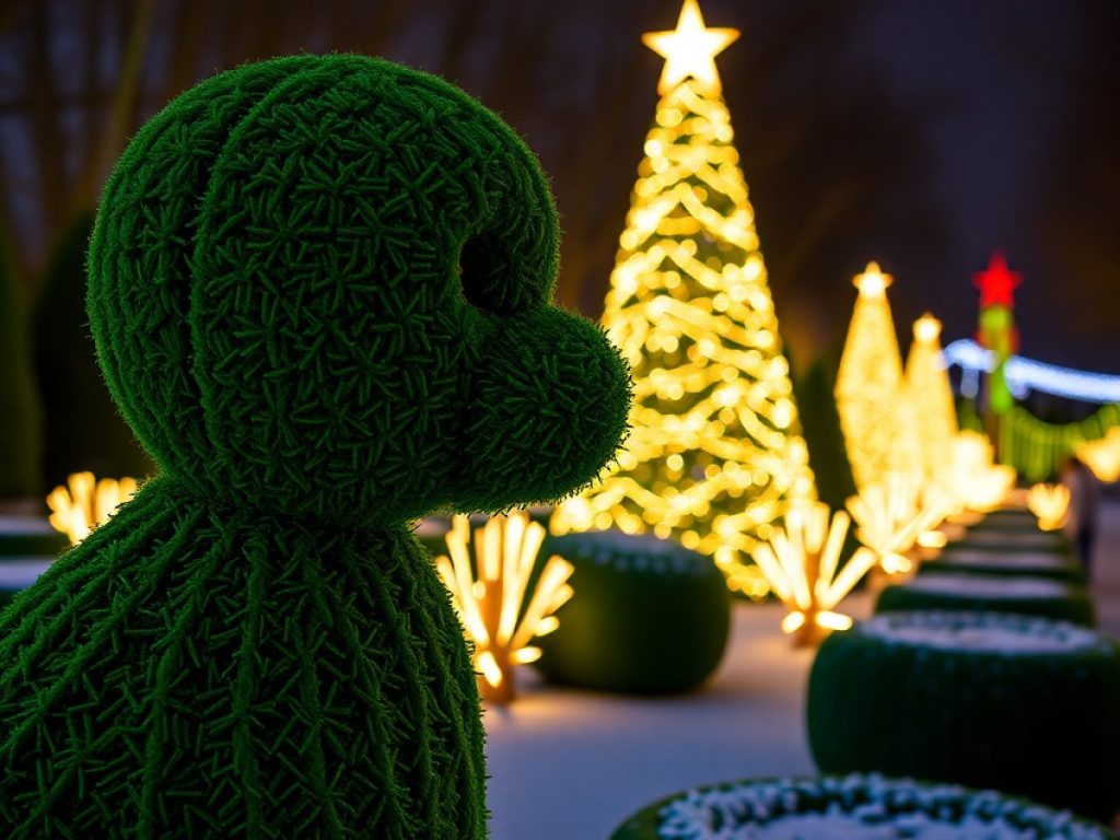 Decorating for Christmas at Ladew Topiary Gardens