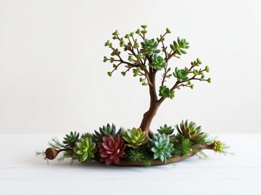 A Succulent Christmas Tree Centerpiece
