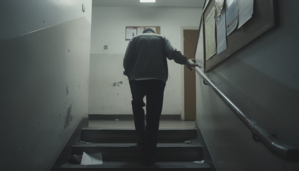 découvrez comment l'absence de lumière naturelle dans une cage d'escalier peut impacter négativement l'ambiance et le ressenti de cet espace clé.