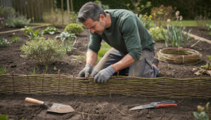 découvrez comment aménager votre jardin avec style en posant des bordures en plessis de saule, une solution naturelle et esthétique pour délimiter vos espaces extérieurs.