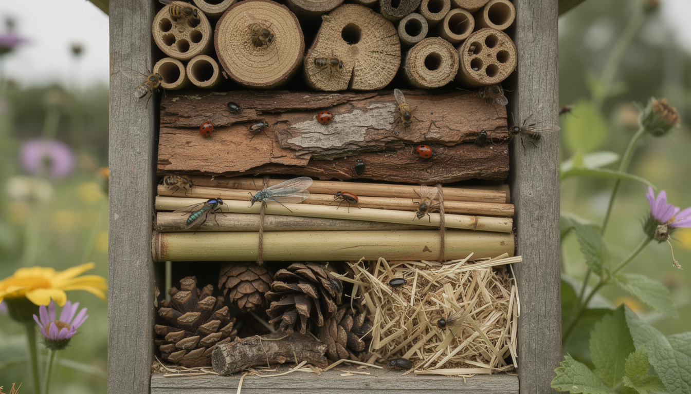 apprenez à fabriquer un hôtel à insectes écologique en utilisant des matériaux récupérés pour favoriser la biodiversité dans votre jardin.