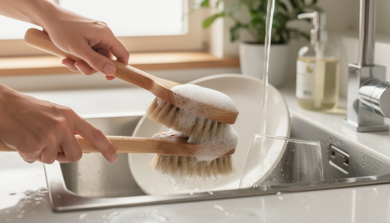 découvrez comment adopter une vaisselle zéro déchet avec des accessoires naturels comme la luffa, les brosses écologiques et les éponges durables pour une cuisine plus responsable.